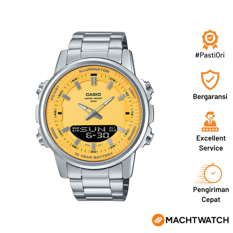 Multifunctional Waterproof AMW-880D Series Classic Dual Display Casio Men's Watch