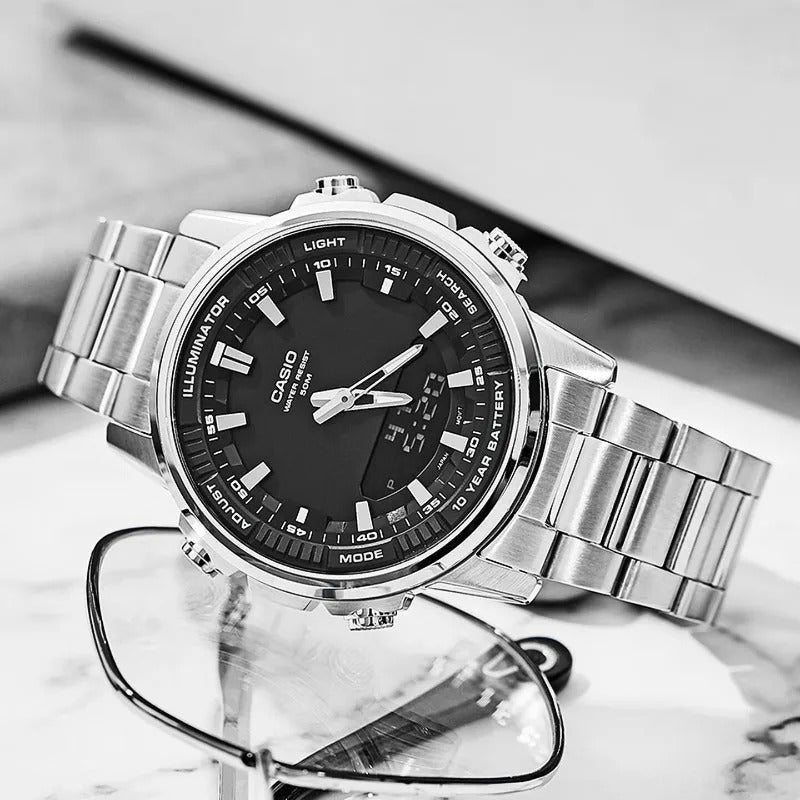 Multifunctional Waterproof AMW-880D Series Classic Dual Display Casio Men's Watch