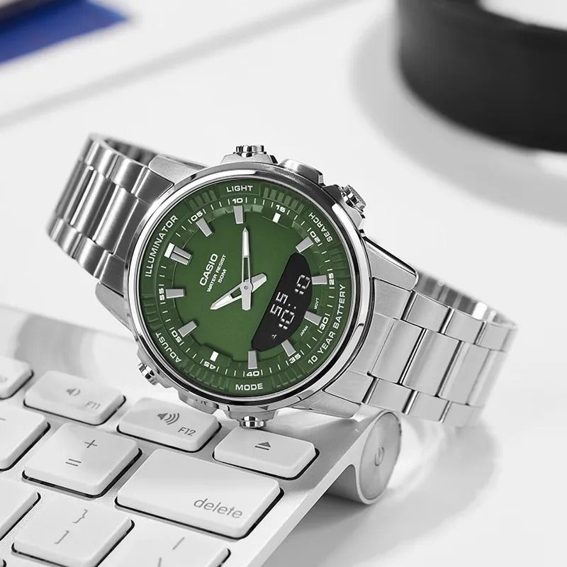 Multifunctional Waterproof AMW-880D Series Classic Dual Display Casio Men's Watch